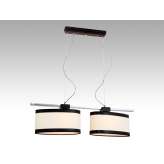 Lampa wisząca Gaja 51 8603 hotelowa abażur kremowy | brązowe paski