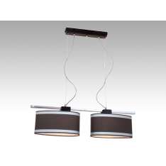 Lampa wisząca Gaja 52 8610 hotelowa abażur brązowy | aluminiowe paski