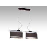 Lampa wisząca Gaja 52 8610 hotelowa abażur brązowy | aluminiowe paski