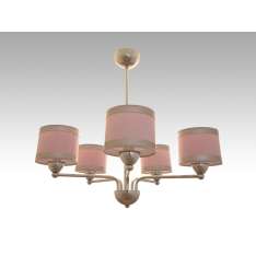 Lampa wisząca Barcelona V - 53 2359 hotelowa abażur fioletowy | aluminiowe pasy