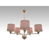 Lampa wisząca Barcelona V - 53 2359 hotelowa abażur fioletowy | aluminiowe pasy