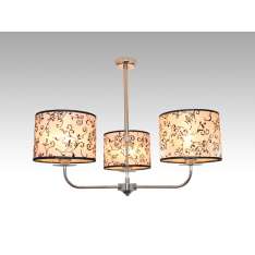 Lampa wisząca Bilbao III - 2 2106 hotelowa abażur beżowy z czarnym wzorem