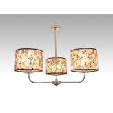 Lampa wisząca Bilbao III - 2 2106 hotelowa abażur beżowy z czarnym wzorem