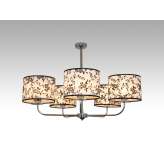 Lampa wisząca Bilbao V - 13 2175 hotelowa abażur biały z czarnym wzorem