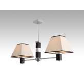 Lampa wisząca Boston II - 51 2205 hotelowa abażur kremowy | brązowe paski