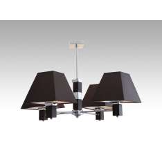 Lampa wisząca Boston IV - 16 2229 hotelowa abażur brązowy