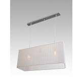 Lampa wisząca Saragossa II - 55 2397 hotelowa abażur biały plisowany