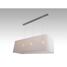 Lampa wisząca Saragossa III - 55 2434 hotelowa abażur biały plisowany