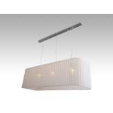 Lampa wisząca Saragossa III - 55 2434 hotelowa abażur biały plisowany