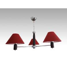 Lampa wisząca Wilno III - 4 2465 hotelowa abażur bordowy