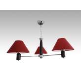 Lampa wisząca Wilno III - 4 2465 hotelowa abażur bordowy