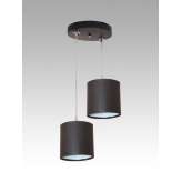 Lampa wisząca Luzon II - 16 2540 hotelowa abażur brązowy