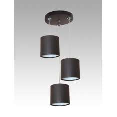 Lampa wisząca Luzon III - 16 2595 hotelowa abażur brązowy