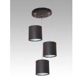 Lampa wisząca Luzon III - 16 2595 hotelowa abażur brązowy