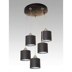 Lampa wisząca Luzon V - 16 2649 hotelowa abażur brązowy
