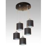 Lampa wisząca Luzon V - 16 2649 hotelowa abażur brązowy