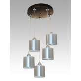Lampa wisząca Luzon V - 12 2656 hotelowa abażur aluminium