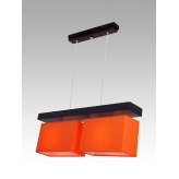 Lampa wisząca Majorka II - 8 2717 hotelowa abażur pomarańczowy