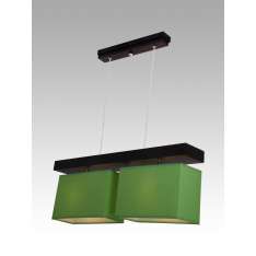 Lampa wisząca Majorka II - 10 2724 hotelowa abażur zielony