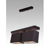 Lampa wisząca Majorka II - 16 2755 hotelowa abażur brązowy