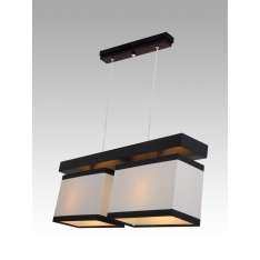 Lampa wisząca Majorka II - 51 2786 hotelowa abażur kremowy | brązowe paski