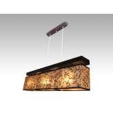 Lampa wisząca Majorka III - 2 2816 hotelowa abażur beżowy z czarnym wzorem