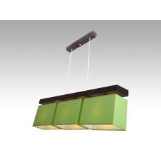 Lampa wisząca Majorka III - 10 2854 hotelowa abażur zielony