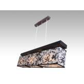 Lampa wisząca Majorka III - 13 2878 hotelowa abażur biały z czarnym wzorem