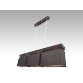 Lampa wisząca Majorka III - 16 2885 hotelowa abażur brązowy