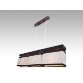 Lampa wisząca Majorka III - 51 2915 hotelowa abażur kremowy | brązowe paski