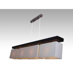 Lampa wisząca Majorka IV - 1 2939 hotelowa abażur kremowy