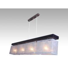 Lampa wisząca Majorka IV - 5 2960 hotelowa abażur srebrne nitki