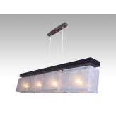 Lampa wisząca Majorka IV - 5 2960 hotelowa abażur srebrne nitki