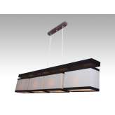 Lampa wisząca Majorka IV - 51 3042 hotelowa abażur kremowy | brązowe paski