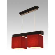 Lampa wisząca Santiago II - 4 3080 hotelowa abażur bordowy