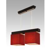 Lampa wisząca Santiago II - 4 3080 hotelowa abażur bordowy