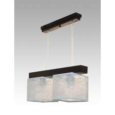 Lampa wisząca Santiago II - 5 3097 hotelowa abażur srebrne nitki