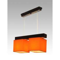 Lampa wisząca Santiago II - 8 3103 hotelowa abażur pomarańczowy