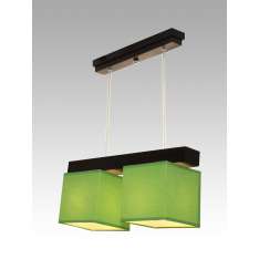 Lampa wisząca Santiago II - 10 3110 hotelowa abażur zielony