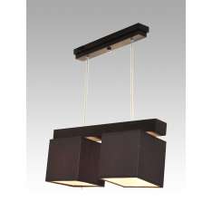 Lampa wisząca Santiago II - 16 3141 hotelowa abażur brązowy