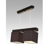 Lampa wisząca Santiago II - 16 3141 hotelowa abażur brązowy