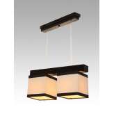 Lampa wisząca Santiago II - 51 3172 hotelowa abażur kremowy z brązowymi paskami