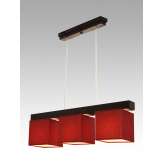 Lampa wisząca Santiago III - 4 3219 hotelowa abażur bordowy