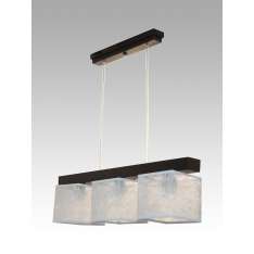 Lampa wisząca Santiago III - 5 3226 hotelowa abażur srebrne nitki