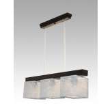 Lampa wisząca Santiago III - 5 3226 hotelowa abażur srebrne nitki