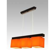 Lampa wisząca Santiago III - 8 3233 hotelowa abażur pomarańczowy
