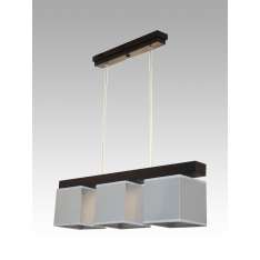 Lampa wisząca Santiago III - 12 3257 hotelowa abażur aluminium