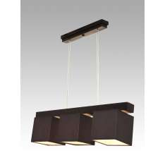 Lampa wisząca Santiago III - 16 3271 hotelowa abażur brązowy