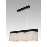 Lampa wisząca Santiago III - 36 3295 hotelowa abażur biały