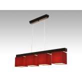 Lampa wisząca Santiago IV - 4 3349 hotelowa abażur bordowy